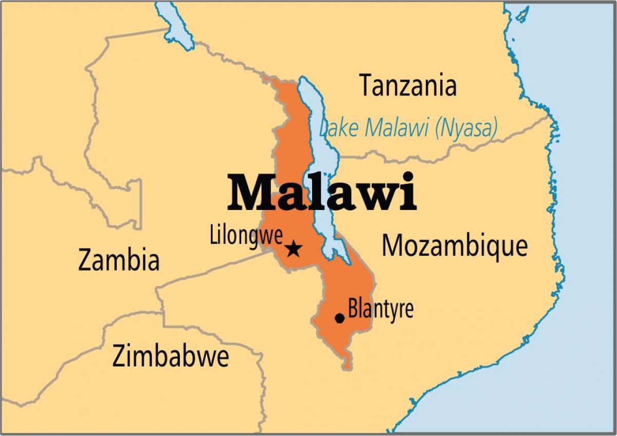 karta över lilongwe i Malawi
