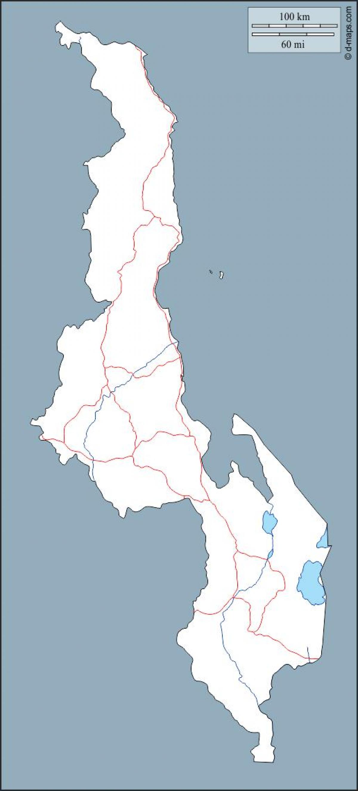 karta över Malawi karta översikt