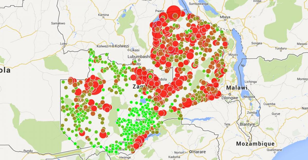 karta över Malawi malaria 