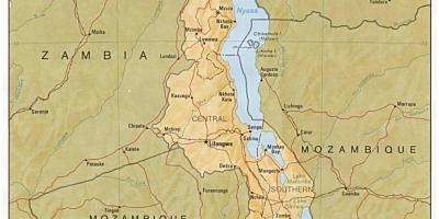 Lake Malawi på karta